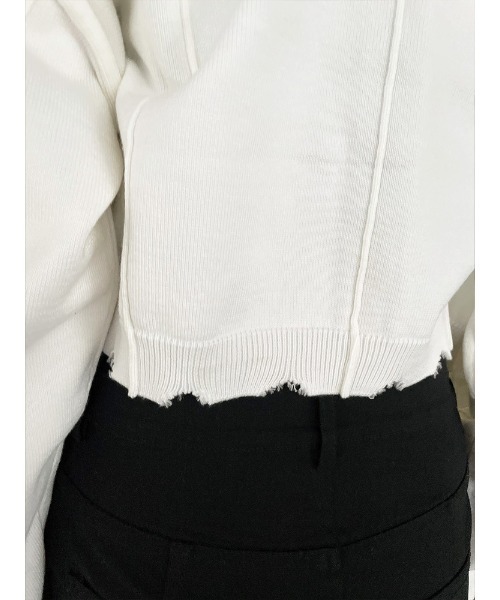 ENVYM(アンビー)の「ブロークンショートカーデTOPS(カーディガン/ボレロ・レディース・ピンク/ホワイト/ブラック・FREE)」の17枚目の写真