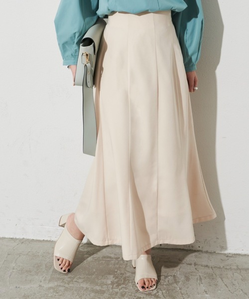 Aunt Marie's(アントマリーズ)の「ベーシックフレアロングスカート(スカート・レディース・アイボリー/グリーン/ブラック/パープル・FREE)」の6枚目の写真