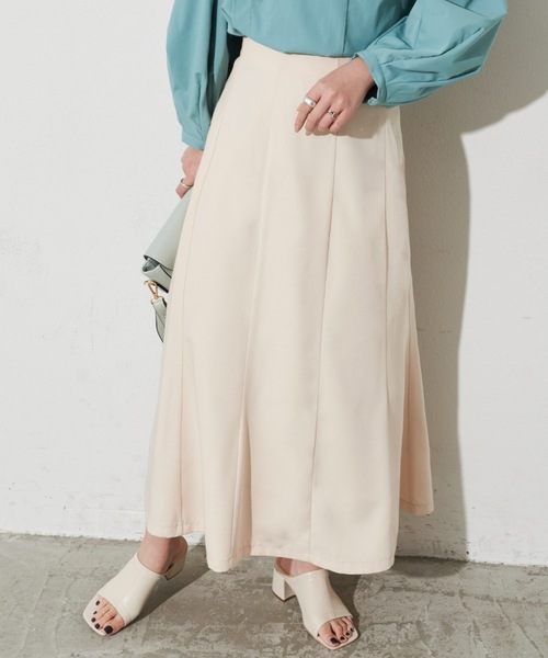 Aunt Marie's(アントマリーズ)の「ベーシックフレアロングスカート(スカート・レディース・アイボリー/グリーン/ブラック/パープル・FREE)」の7枚目の写真