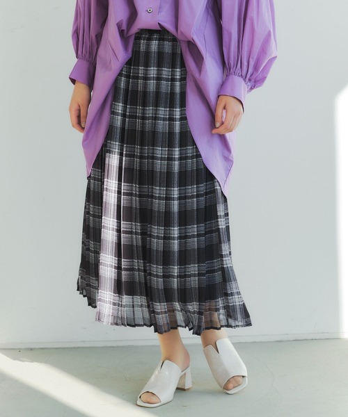 クリアランスセール チェック柄プリーツスカート ブランドショッパー付き Workia De