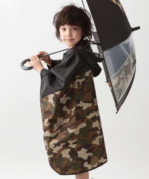 GLOBAL WORK（グローバルワーク）の「【キッズ】キッズプリントレインポンチョ/237831（ポンチョ・キッズ・ベージュ/ブラック/ブルー/パープル系その他5・FREE）」の2枚目の写真