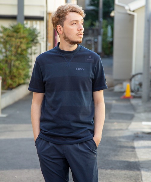 New Comfort ルコックゴルフ シャドーボーダーモックネックメンズ半袖シャツ Tシャツ カットソー Le Coq Sportif Golf ルコックスポルティフゴルフ のファッション通販 Zozotown