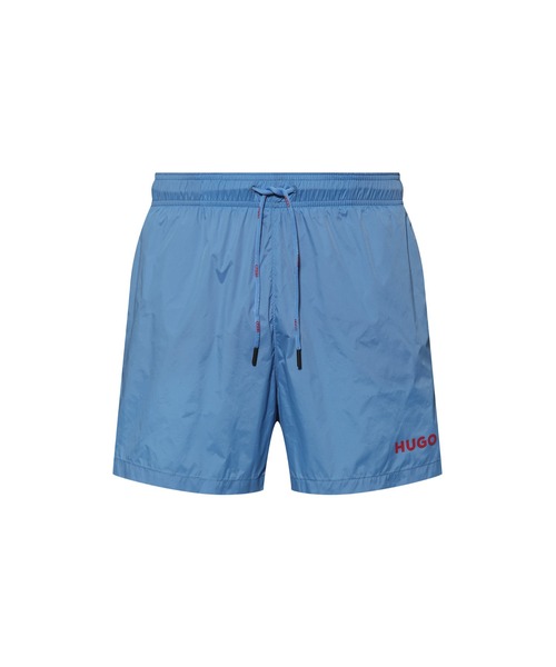 HUGO BOSS★水着 海水パンツ HUGO ロゴ スイム ショートパンツ セール】HUGOコントラストロゴ リサイクルマテリアル スイム