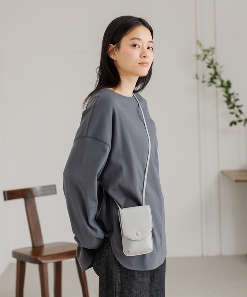 collex(コレックス)の「【接触冷感・UVカット】フライスロングスリーブプルオーバー(Tシャツ/カットソー・レディース・ホワイト/グレー/ピンクベージュ・フリー)」の9枚目の写真