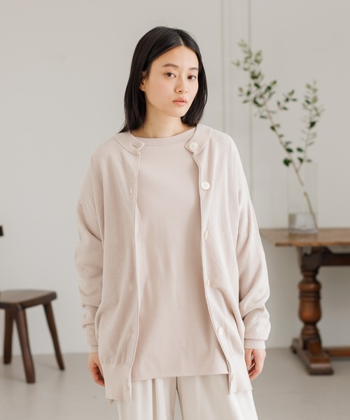 collex(コレックス)の「【接触冷感・UVカット】フライスロングスリーブプルオーバー(Tシャツ/カットソー・レディース・ホワイト/グレー/ピンクベージュ・フリー)」の13枚目の写真