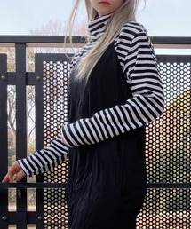 Figments | ボーダーハイネックロンT(Tシャツ/カットソー)