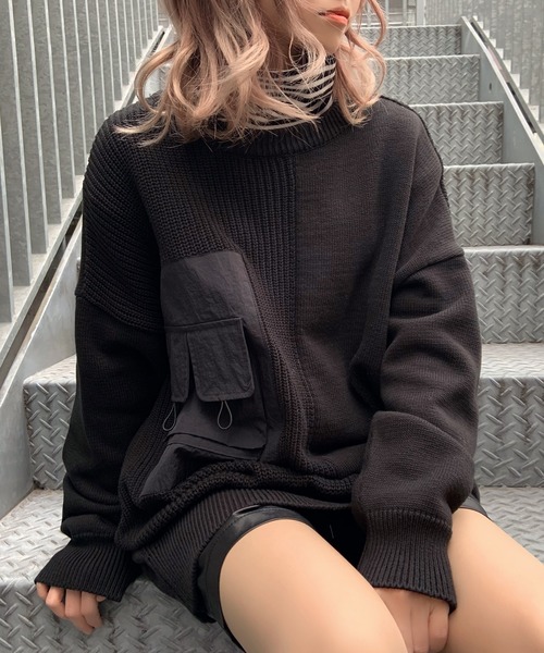 Figments（フィグメンツ）の「ボーダーハイネックロンT（Tシャツ/カットソー・レディース・ホワイト・FREE）」の6枚目の写真