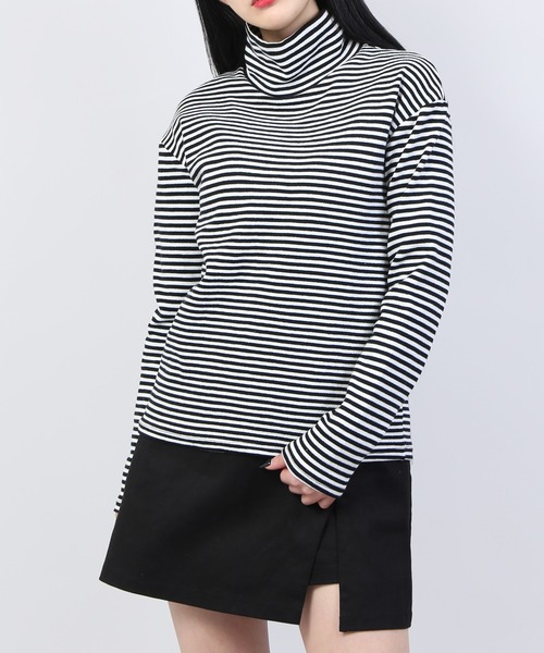 Figments（フィグメンツ）の「ボーダーハイネックロンT（Tシャツ/カットソー・レディース・ホワイト・FREE）」の8枚目の写真