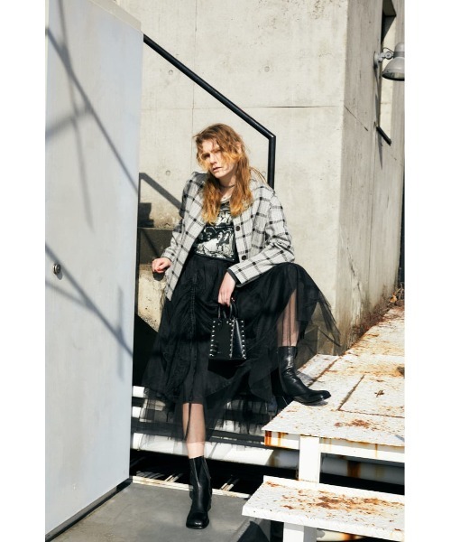 MOUSSY（マウジー）の「TULLE スカート（スカート・レディース・ブラック/アイボリー・1/2）」の10枚目の写真