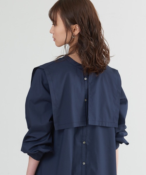 abahouse mavie（アバハウスマヴィ）の「ブロードワンピース（ワンピース・レディース・ストライプ/ネイビー・フリー）」の6枚目の写真