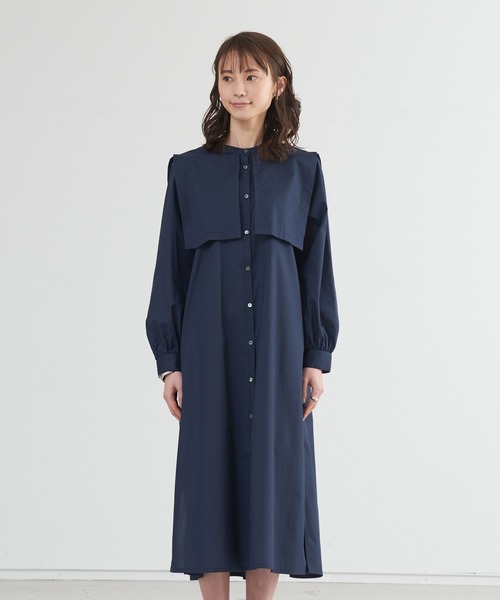 abahouse mavie（アバハウスマヴィ）の「ブロードワンピース（ワンピース・レディース・ストライプ/ネイビー・フリー）」の8枚目の写真