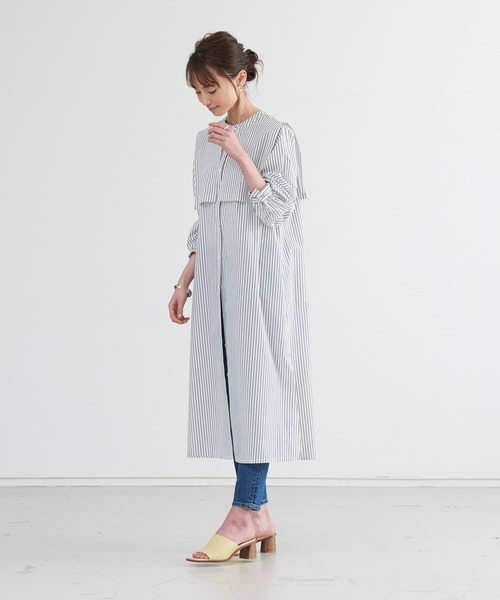 abahouse mavie（アバハウスマヴィ）の「ブロードワンピース（ワンピース・レディース・ストライプ/ネイビー・フリー）」の17枚目の写真