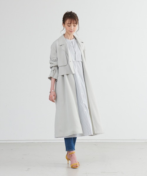 abahouse mavie（アバハウスマヴィ）の「ブロードワンピース（ワンピース・レディース・ストライプ/ネイビー・フリー）」の18枚目の写真