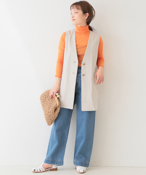 SLOBE IENA（スローブイエナ）の「《追加》チュールタートル◆（Tシャツ/カットソー・レディース・ナチュラル/オレンジ・FREE）」の15枚目の写真