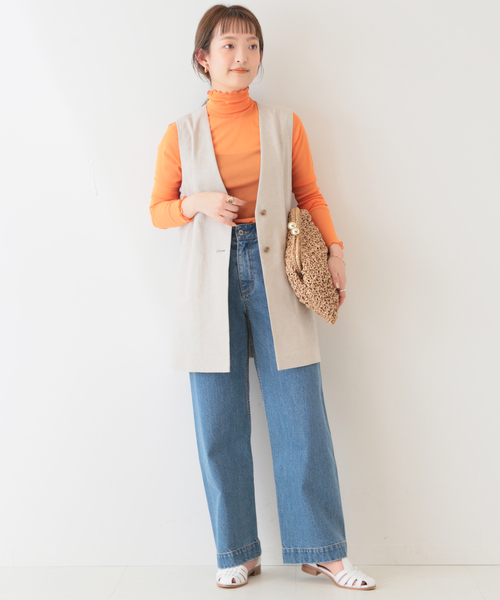 SLOBE IENA（スローブイエナ）の「《追加》チュールタートル◆（Tシャツ/カットソー・レディース・ナチュラル/オレンジ・FREE）」の16枚目の写真