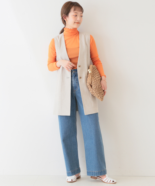 SLOBE IENA（スローブイエナ）の「《追加》チュールタートル◆（Tシャツ/カットソー・レディース・ナチュラル/オレンジ・FREE）」の17枚目の写真