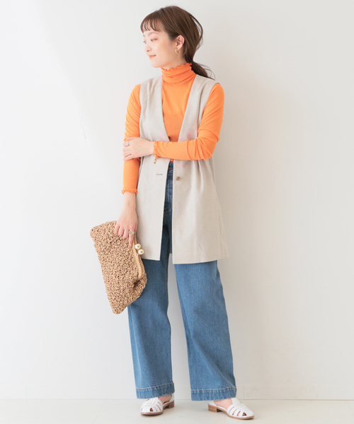 SLOBE IENA（スローブイエナ）の「《追加》チュールタートル◆（Tシャツ/カットソー・レディース・ナチュラル/オレンジ・FREE）」の18枚目の写真