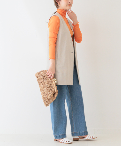 SLOBE IENA（スローブイエナ）の「《追加》チュールタートル◆（Tシャツ/カットソー・レディース・ナチュラル/オレンジ・FREE）」の19枚目の写真