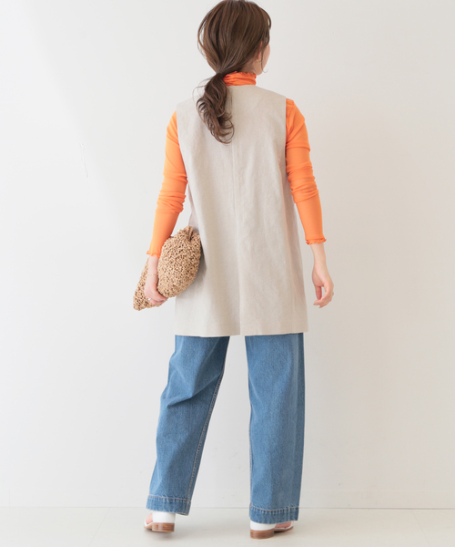 SLOBE IENA（スローブイエナ）の「《追加》チュールタートル◆（Tシャツ/カットソー・レディース・ナチュラル/オレンジ・FREE）」の20枚目の写真