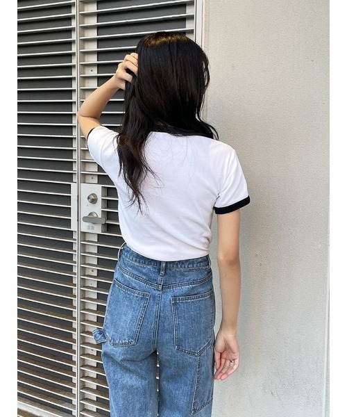 ENVYM(アンビー)の「コンパクトグラフィックTEE(Tシャツ/カットソー・レディース・ホワイト/ブラック/その他・FREE)」の8枚目の写真