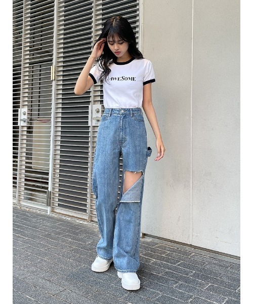 ENVYM(アンビー)の「コンパクトグラフィックTEE(Tシャツ/カットソー・レディース・ホワイト/ブラック/その他・FREE)」の9枚目の写真