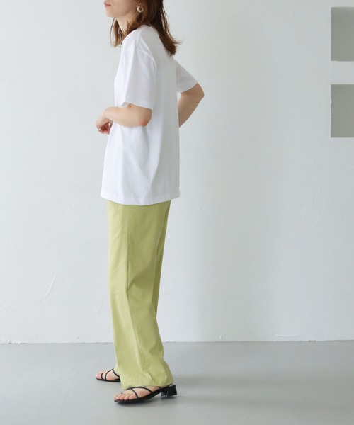 HER CLOSET(ハークローゼット)の「【shemoshelly】5.6オンスユニークランドリーロゴTシャツ(Tシャツ/カットソー・レディース・ホワイト/ブラック・S/M/L)」の22枚目の写真