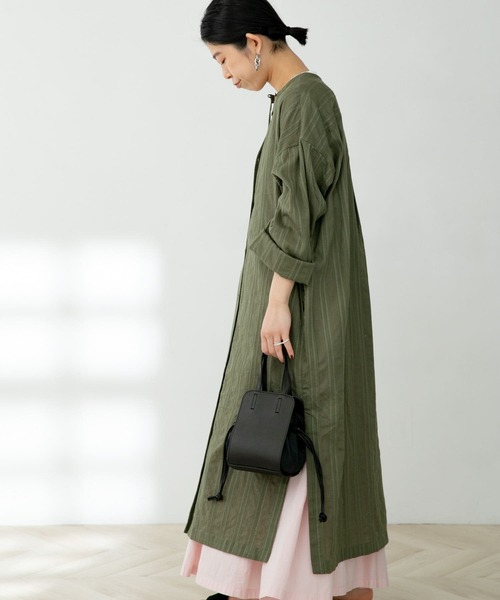 DOORS ロング シャツ ワンピース 長袖 ストライプ FORK&SPOON 美品】DOORS ロング シャツ ワンピース 長袖 ストライプ