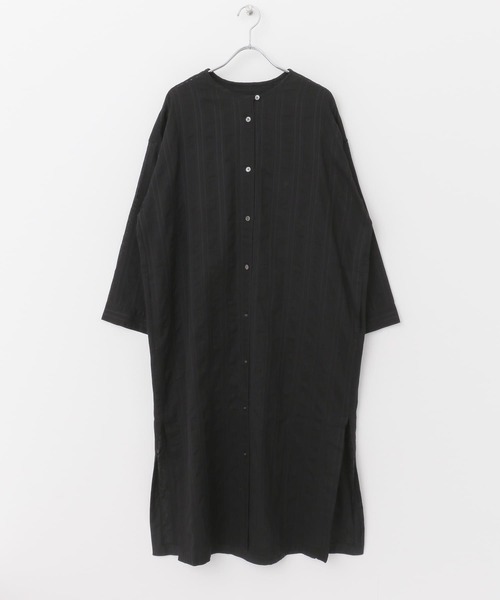 FORK&SPOON（フォークアンドスプーン）の「FORK&SPOON　カラミストライプシャツワンピース（ワンピース・レディース・カーキ/オフホワイト/ブラック・1）」の22枚目の写真