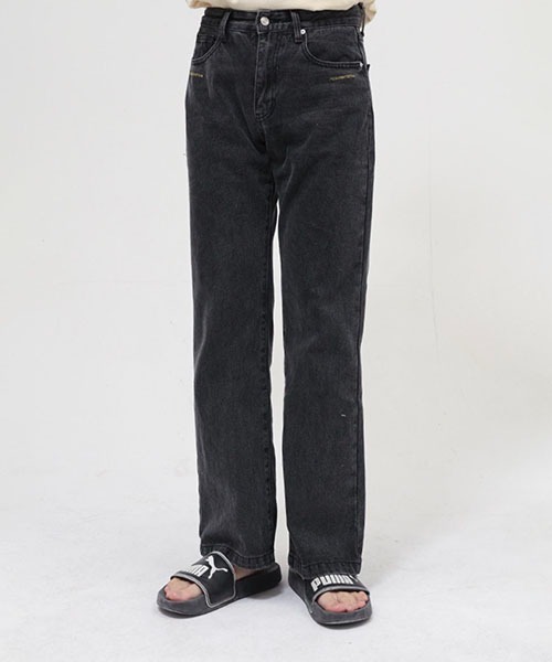 WESTBOY(ウエストボーイ)の「ルーズフレアデニムパンツ/セミワイドデニムパンツ WO22S2PT01 【WB ORIGINALS】(デニムパンツ・メンズ・ブルー/ブラック・XL/M/L)」の2枚目の写真