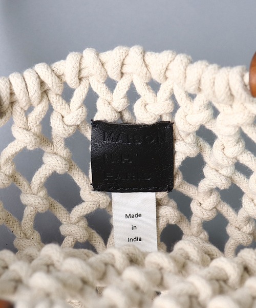 MAISON N.H PARIS（メゾンエヌアッシュパリ）の「【 MAISON N.H PARIS / メゾンエヌアッシュパリ 】 GOA（ハンドバッグ・レディース・ブラック/ナチュラル・FREE）」の6枚目の写真