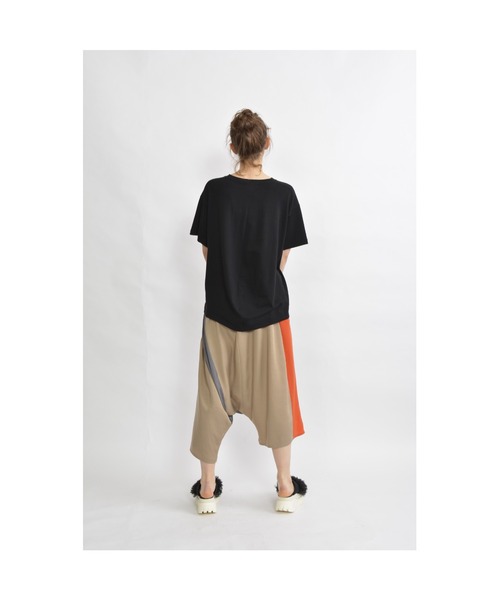 gomme（ゴム）の「エクセルツイル　切替サルエルパンツ（その他パンツ・レディース・ブラック/ベージュ・MEDIUM）」の10枚目の写真