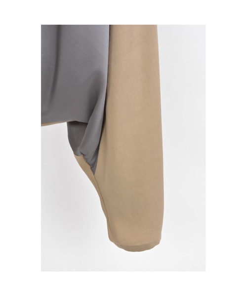 gomme（ゴム）の「エクセルツイル　切替サルエルパンツ（その他パンツ・レディース・ブラック/ベージュ・MEDIUM）」の16枚目の写真