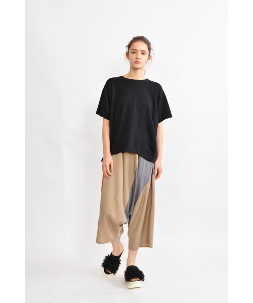 gomme（ゴム）の「エクセルツイル　切替サルエルパンツ（その他パンツ・レディース・ブラック/ベージュ・MEDIUM）」の19枚目の写真