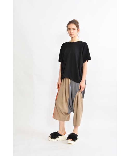 gomme（ゴム）の「エクセルツイル　切替サルエルパンツ（その他パンツ・レディース・ブラック/ベージュ・MEDIUM）」の20枚目の写真