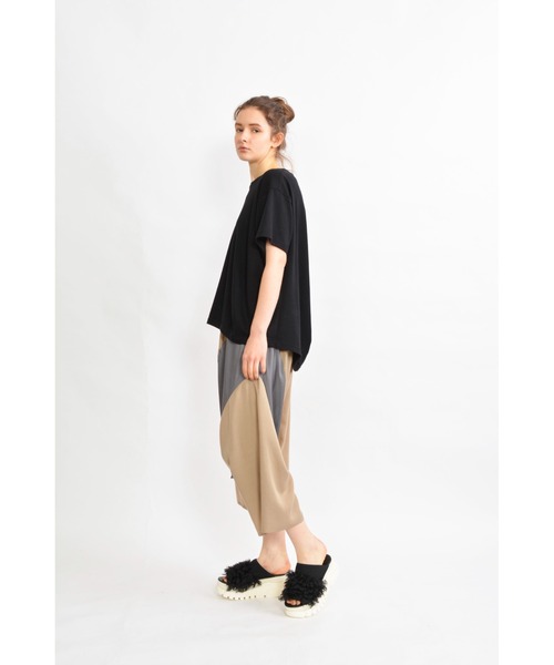 gomme（ゴム）の「エクセルツイル　切替サルエルパンツ（その他パンツ・レディース・ブラック/ベージュ・MEDIUM）」の21枚目の写真