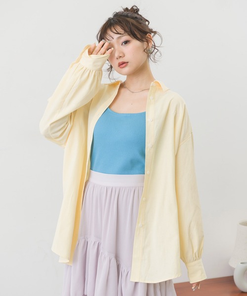 ems excite(エムズエキサイト)の「ロゴ刺繍シャツ(シャツ/ブラウス・レディース・ホワイト/イエロー/ブルー/パープル・FREE)」の16枚目の写真