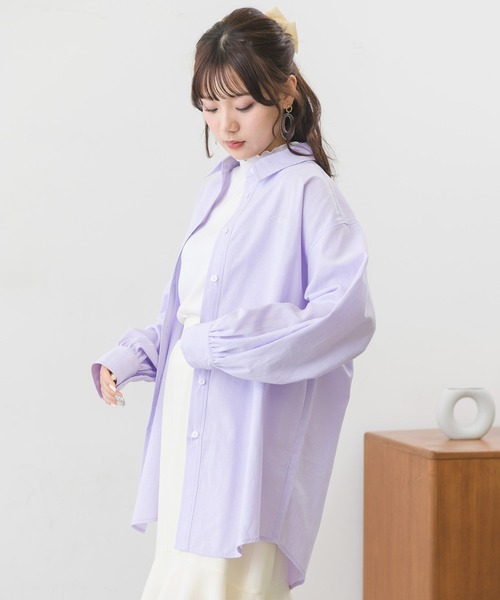 ems excite(エムズエキサイト)の「ロゴ刺繍シャツ(シャツ/ブラウス・レディース・ホワイト/イエロー/ブルー/パープル・FREE)」の21枚目の写真