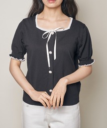 Clice de Paris | K/リボンバイカラーニット(ニット/セーター)