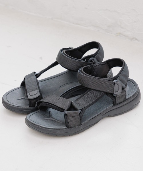 GLOBAL WORK(グローバルワーク)の「ラクエアトレイルサンダル/273243(サンダル・メンズ・ブラック/グリーン・MEDIUM/LARGE)」の2枚目の写真