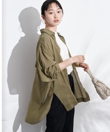 earth music&ecology | BIGシルエットシアーシャツ(シャツ/ブラウス)