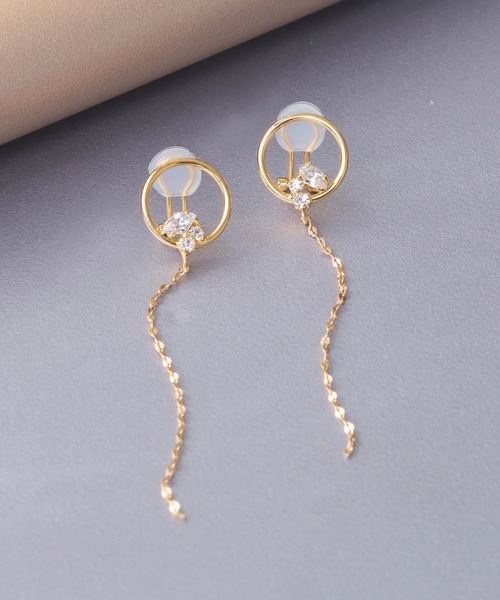 Phoebe(フィービィー)の「【痛くないシリーズ】ラプチャービジューエアリーイヤリング(イヤリング・レディース・クリア/ピンク・FREE)」の3枚目の写真