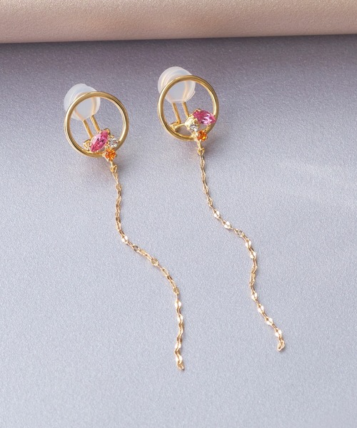 Phoebe(フィービィー)の「【痛くないシリーズ】ラプチャービジューエアリーイヤリング(イヤリング・レディース・クリア/ピンク・FREE)」の13枚目の写真