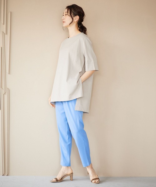 LEPSIM(レプシィム)の「マルチキノウチュニック 262406(Tシャツ/カットソー・レディース・ブラック/オフホワイト/オレンジ/グリーン/グレイッシュベージュ・FREE)」の16枚目の写真