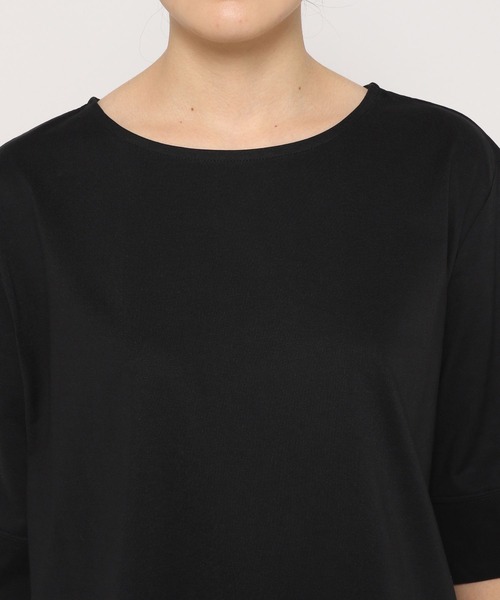 LEPSIM(レプシィム)の「マルチキノウチュニック 262406(Tシャツ/カットソー・レディース・ブラック/オフホワイト/オレンジ/グリーン/グレイッシュベージュ・FREE)」の7枚目の写真