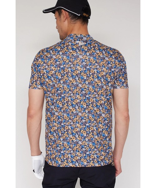 HIGH STREET(ハイストリート)の「【UNISEX】HIGH ST. GOLF∴フラワーパターンハイゲージ鹿の子モックネックシャツ(Tシャツ/カットソー・メンズ・ピンク/イエロー・SS/S/M/L/LL)」の9枚目の写真