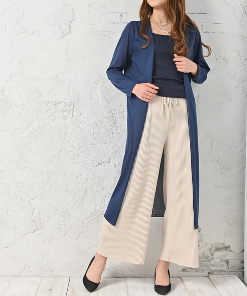 Felt-Maglietta（フェルトマリエッタ）の「UVケアロングカーディガン（カーディガン/ボレロ・レディース・ホワイト/ブラック/ネイビー/グレー・FREE）」の4枚目の写真