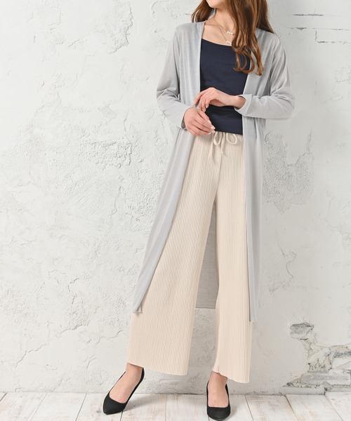 Felt-Maglietta（フェルトマリエッタ）の「UVケアロングカーディガン（カーディガン/ボレロ・レディース・ホワイト/ブラック/ネイビー/グレー・FREE）」の3枚目の写真