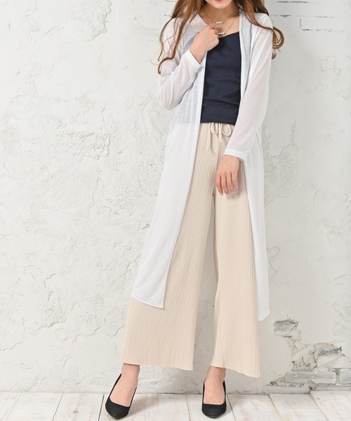 Felt-Maglietta（フェルトマリエッタ）の「UVケアロングカーディガン（カーディガン/ボレロ・レディース・ホワイト/ブラック/ネイビー/グレー・FREE）」の2枚目の写真