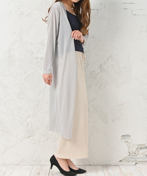 Felt-Maglietta（フェルトマリエッタ）の「UVケアロングカーディガン（カーディガン/ボレロ・レディース・ホワイト/ブラック/ネイビー/グレー・FREE）」の19枚目の写真