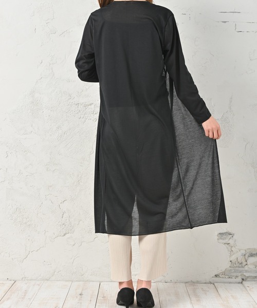 Felt-Maglietta（フェルトマリエッタ）の「UVケアロングカーディガン（カーディガン/ボレロ・レディース・ホワイト/ブラック/ネイビー/グレー・FREE）」の6枚目の写真